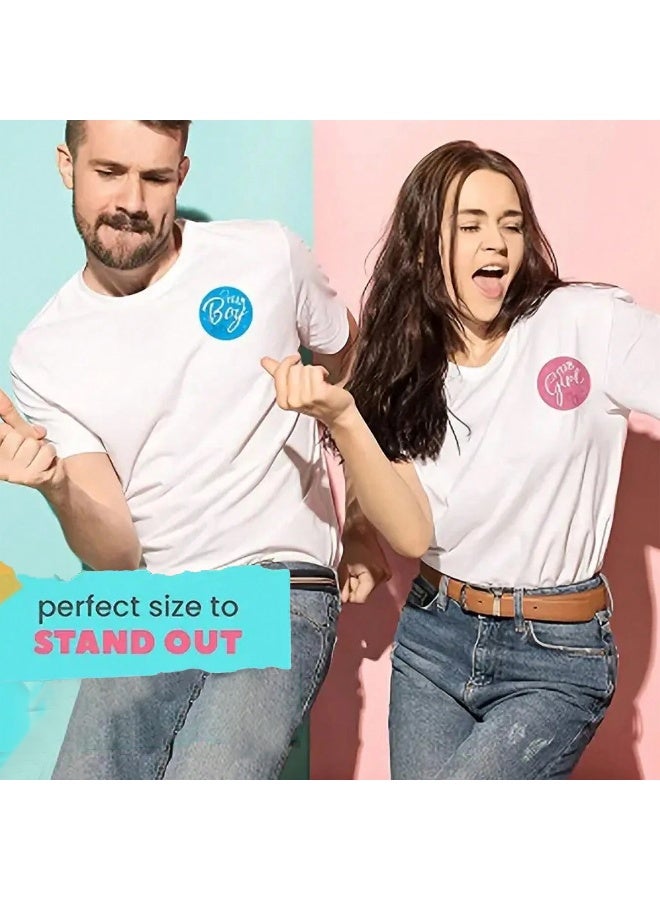 JAYATO 500 PCS Gender Stickers for Boys and Girls, 2.5 cm Detachable Waterproof Round Labels for Gender Reveal Party - Image 3